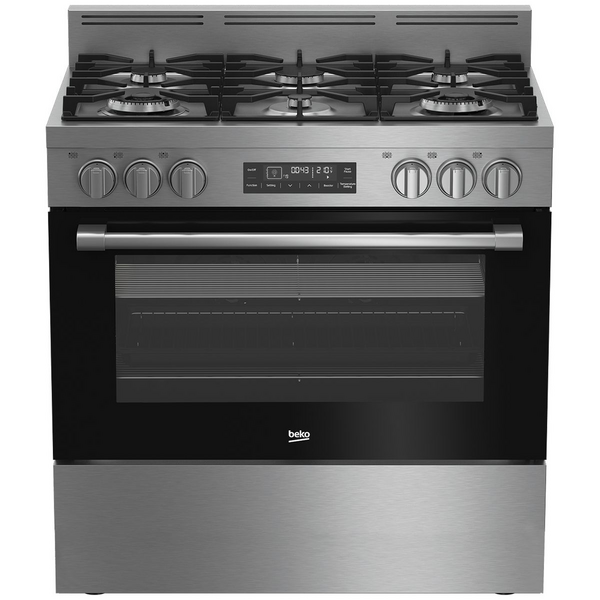 Beko 90cm Dual Fuel Stainless Steel Freestanding Oven BFC918GMX1