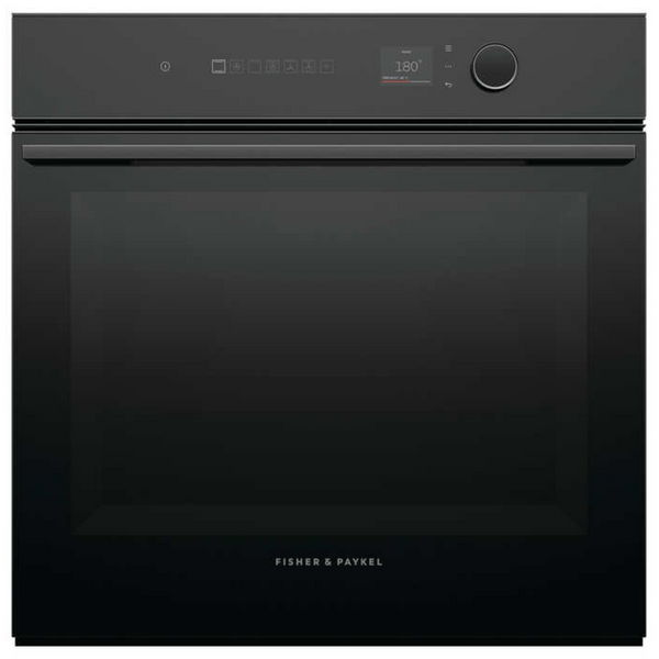 Fisher & Paykel 60cm Series 7 Minimal Pyrolytic Built-In Oven Black Glass OB60SM11PLB1