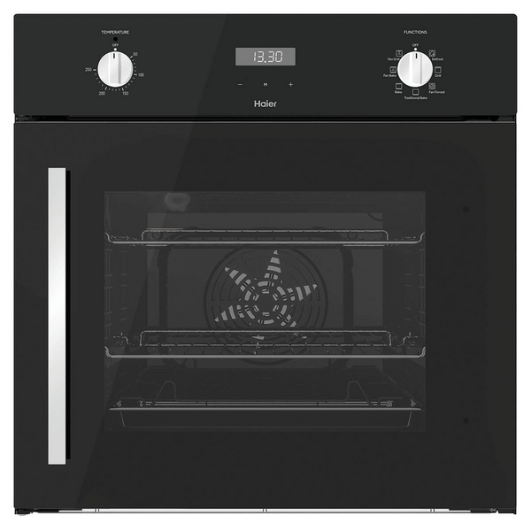 Haier 60cm 300 Series 7 Function Built-in Oven Side Opening Door Black HWOS60S7EB1