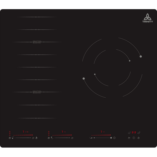 Trinity 60cm Ceamic Touch Control Combo Cooktop Induction & Radiant Elements TRCI603