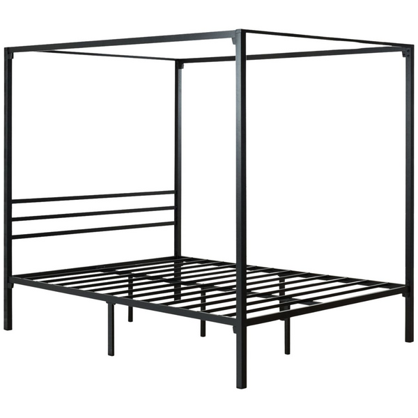 Zinus Patricia Queen Metal Canopy Bed Frame Black AU-CPBF-Q