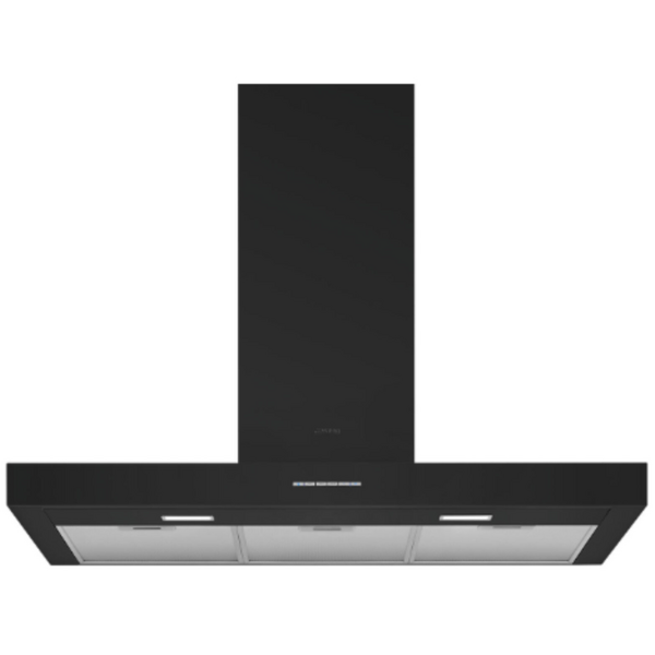 Smeg 90cm Matt Black Canopy Rangehood KBTAU900MNE