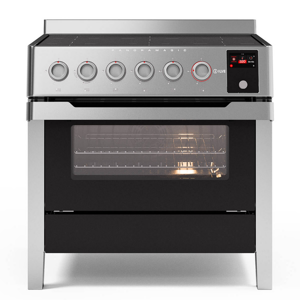 ILVE 90cm Panoramagic Induction Freestanding Oven Stainless Steel PMI09S3SS