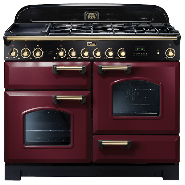 Falcon 110cm Classic Deluxe Cranberry Dual Fuel Freestanding Oven CDL110DFCY-BR