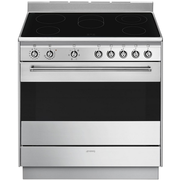 Smeg 90cm Ceramic Freestanding Oven Stainless Steel FS9010CER-1