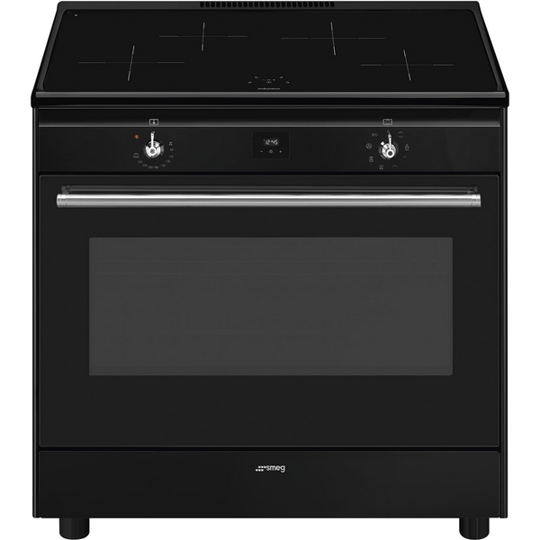 Smeg 90cm Induction Freestanding Oven Black CX91IMBL