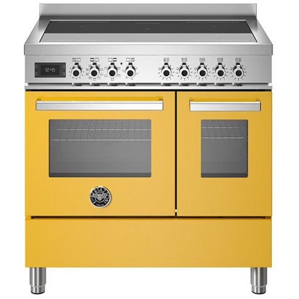 Bertazzoni Professional Series 90cm 5-Zone Induction Cooktop with Electric Double Oven Cooker Giallo PRO95I2EGIT