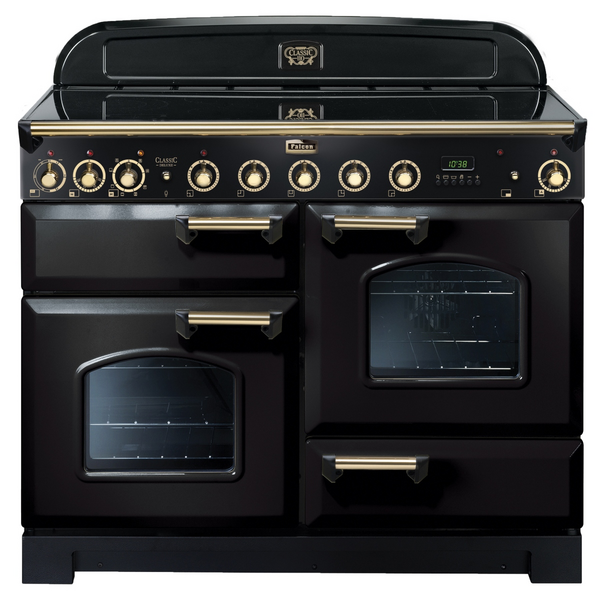 Falcon 110cm Black Induction Classic Deluxe Freestanding Oven CDL110EIBLBR