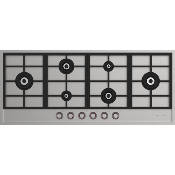 Spezialist 124cm 6 Burner Stainless Steel Flush Mount Natural Gas Cooktop S31246SFNG
