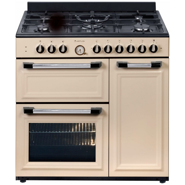 Artusi 90cm Dual Fuel Freestanding Oven Cream AFGR935CR