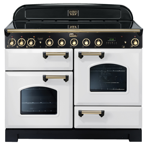 Falcon 110cm White Induction Classic Deluxe Freestanding Oven CDL110EIWHBR