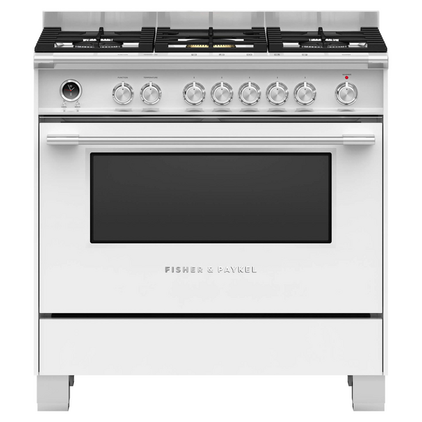 Fisher & Paykel 90cm Series 9 Classic Dual Fuel Freestanding Oven White OR90SCG6W1