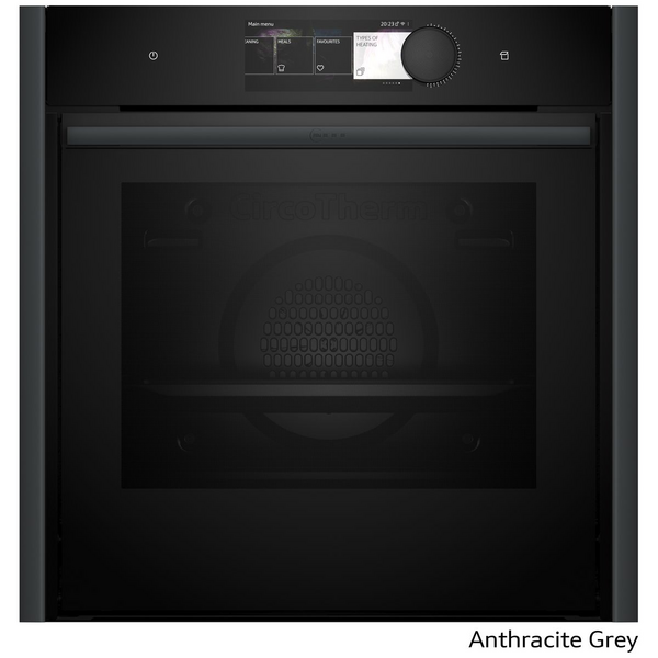 NEFF 60cm Pyrolytic Slide & Hide Oven with Added Steam Anthracite Grey B69VY7MY0A-AG