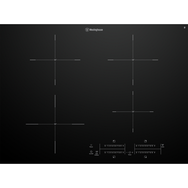 Westinghouse 70cm 4 Zone Induction Cooktop with Hob2Hood WHI743BD