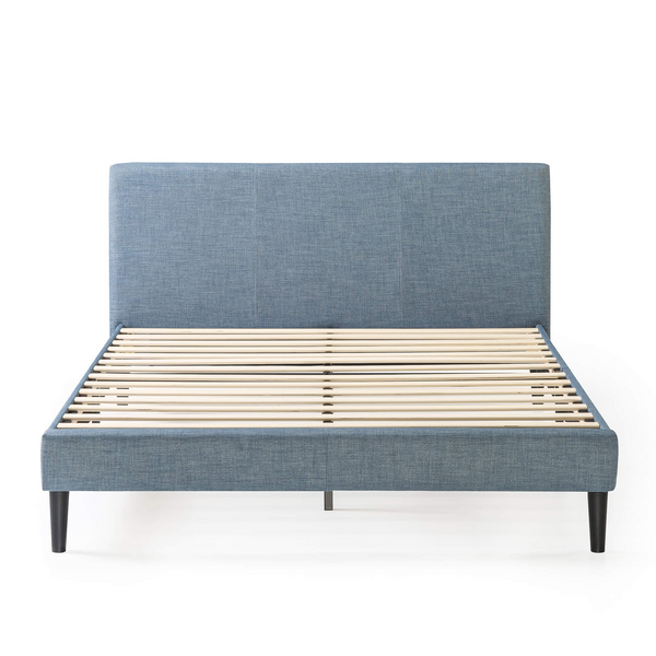 Zinus Liam Classic Home Double Upholstered Fabric Bed Base Light Blue AU-FPPPLB-12D