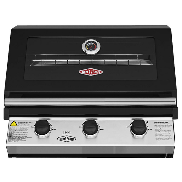 BeefEater 1200 Series 3 Burner LPG BBQ Black Enamel BBG1230BB