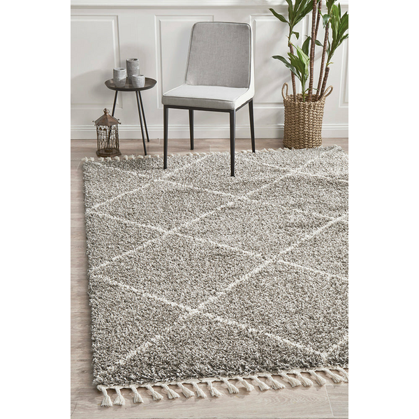 Rug Culture Saffron Large Grey Rug 290X200CM - SAF-22-GRY-290X200 | Andoo