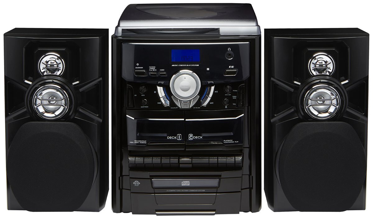 Lenoxx Mini Hi-Fi System with 3-Speed Turntable CD7400N