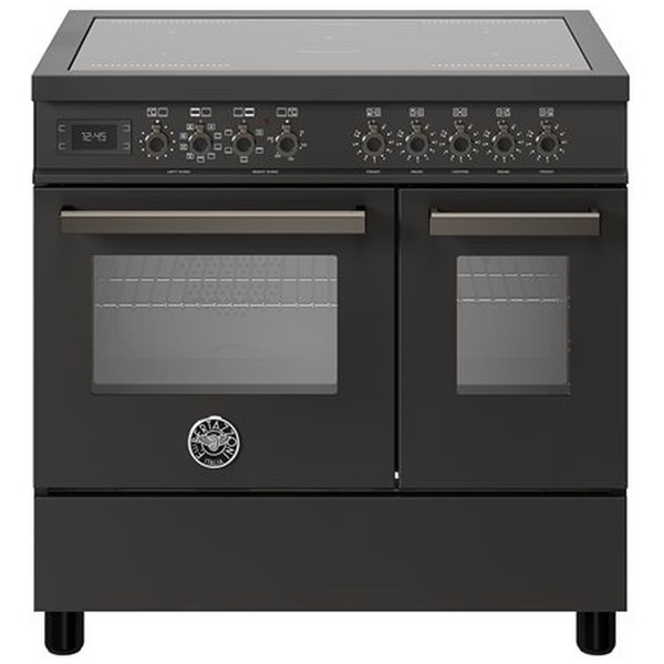 Bertazzoni Professional Series 90cm 5-Zone Induction Cooktop with Electric Double Oven Cooker Carbonio PRO95I2ECAT