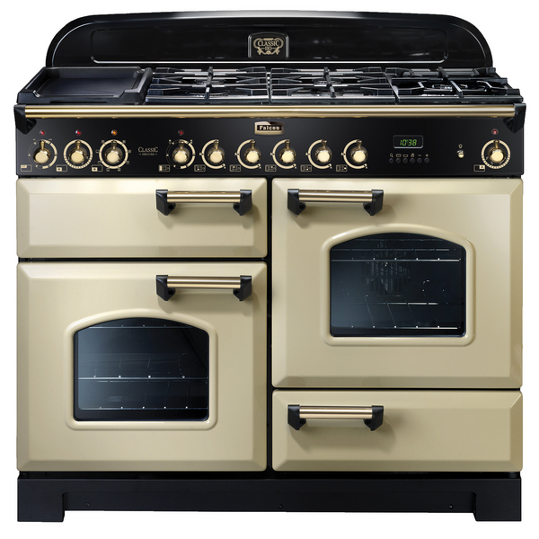 Falcon 110cm Classic Deluxe Cream Dual Fuel Freestanding Oven CDL110DFCR-BR