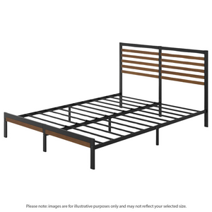 Zinus Kai Single Metal and Bamboo Bed Frame Black AU-FBOBH2ZC-35S