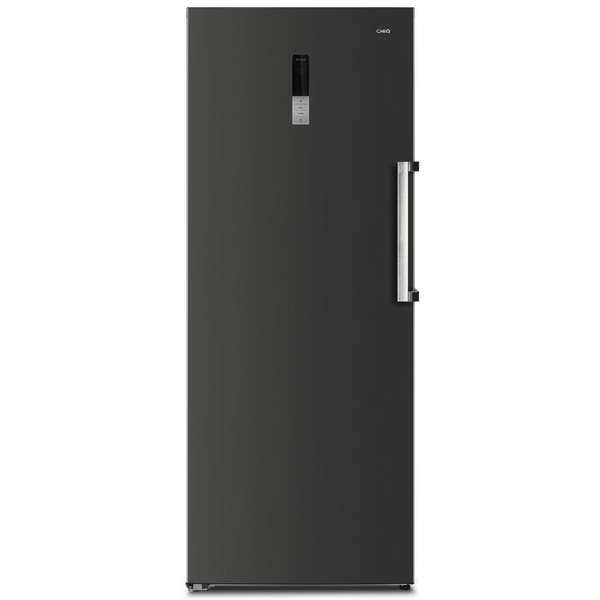 CHiQ 380L Hybrid Upright Freezer or Fridge Frost Free Black Steel Left Hinge CSH379NBSL3