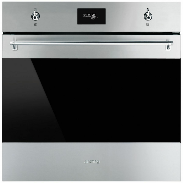 Smeg 60cm Classic Pyrolytic Built In Oven Stainless Steel SOPA6301TX