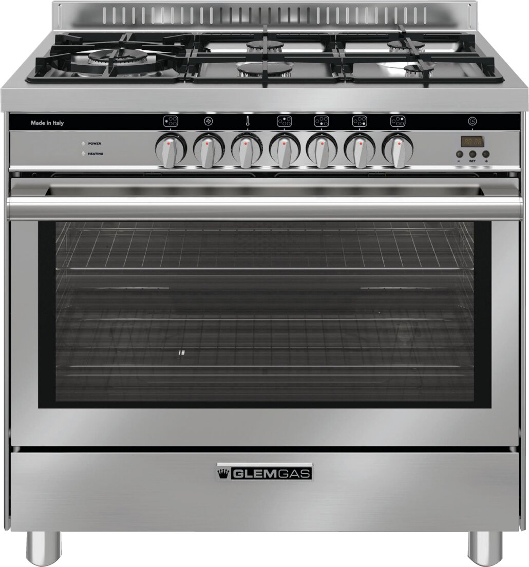 Glem 700mm Stainless Steel Freestanding Bi Energy Cooker With Doppio