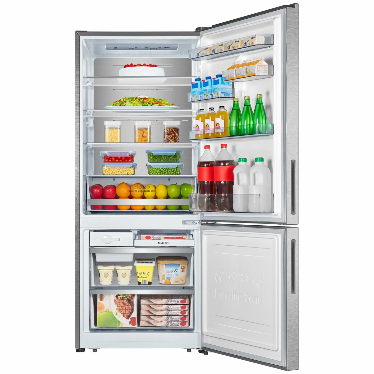 Hisense 482L Stainless PureFlat Bottom Mount Refrigerator